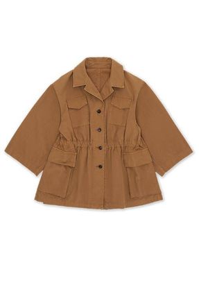 Fortela Flegia Sahariana Cotton Jacket in Cacao at Nordstrom, Size 40 Eu