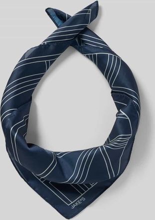 Jake*s Casual Tuch in quadratischer Form mit Label-Detail in Dunkelblau, Gr&ouml;&szlig;e 1