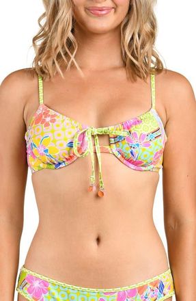 Citrus Across Underwire Bikini Top in Green Multi at Nordstrom, Size X-Small
