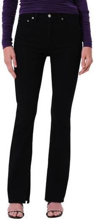 A Gold E Ingram High Waist Split Hem Skinny Jeans in Immersion Black at Nordstrom Rack, Size 24