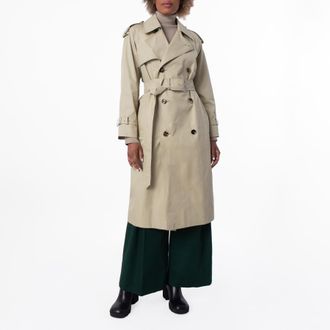 Burberry Double-Breasted Castleford Trench Coat, Brand Size 6 ( US Size 4 )