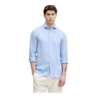 Benetton Heren, Overhemden, Blauw, Maat: XL Linnen