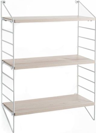 Oresteluchetta Estante de pared de metal blanco cm. Alto 56 x largo 40 x fondo 16