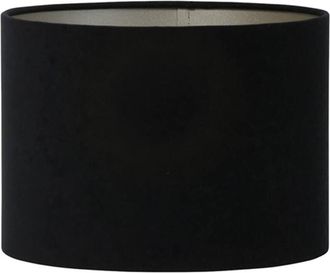 Light & Living Pantalla De L&aacute;mpara - Velours - Negro - Textil - - Light&living
