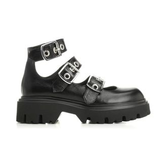 Vivienne Westwood Roman Three-Strap Sandal - female - Vivienne Westwood - Flat Sandals - Black - 6 UK - Shoes