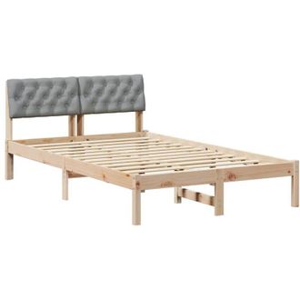 vidaXL Estructura De Cama Marr&oacute;n Y Gris Claro 120 X 200 Cm Vidaxl