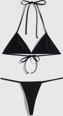 Gucci Stretch Jersey Bikini With Interlocking G, Black, Ready-to-wear