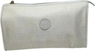 Fendi Pre-owned Clutches, female, White, Size: ONE SIZE Pre-owned Canvas Clutch