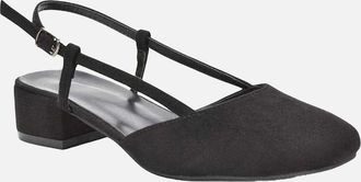 XY London Womens XY London Womens/Ladies Kira Low Heel Court Shoes - Black - Size: 6