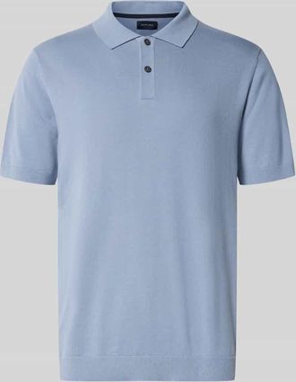 Christian Berg Regular Fit Poloshirt in Strick-Optik in Eisblau, Gr&ouml;&szlig;e 3XL