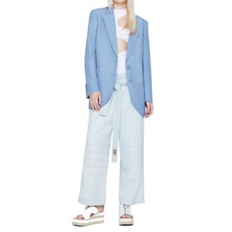 Stella McCartney Womens Blue Cotton Casual Pants