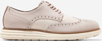 Cole Haan Mens &Oslash;riginal Grand Remastered Wingtip Oxford Shoes - Beige Size 10.5