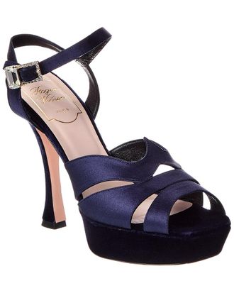 Roger Vivier Satin & Velvet Platform Sandal