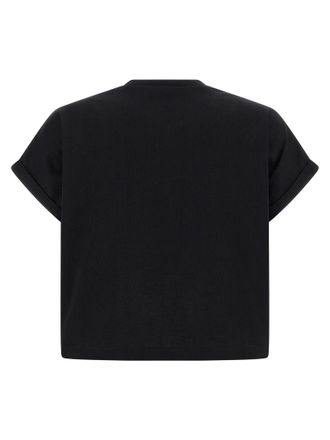 Balmain Logo-Print Cropped T-shirt - Black