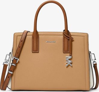 Michael Kors Laila Medium Color-Block Leather Satchel