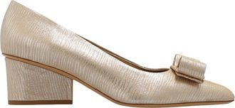 Ferragamo Ladies Viva Bow 55 Pump Shoes, Size 4.5