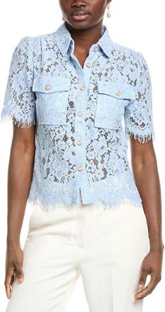 Gracia Floral Lace Button-Down Shirt