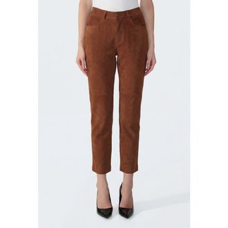FURNIQ Suede Trousers in Chestnut at Nordstrom, Size Xx-Large 32