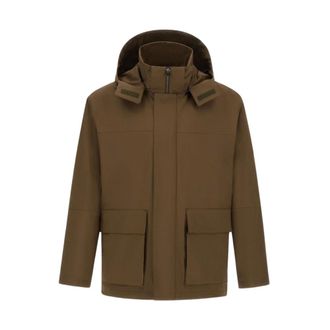 Herno Winter Jackets, male, Green, Size: L Parka in Compact Light Nylon