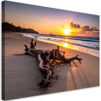 Feeby Impresi&oacute;n De Imagen, Playa Mar Paisaje Puesta De Sol, 100x70