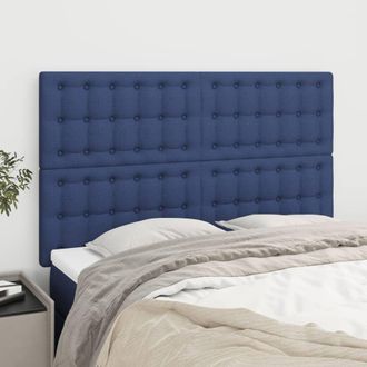 vidaXL Cabeceros 4 Unidades Tela Azul 72x5x78/88 Cm Vidaxl