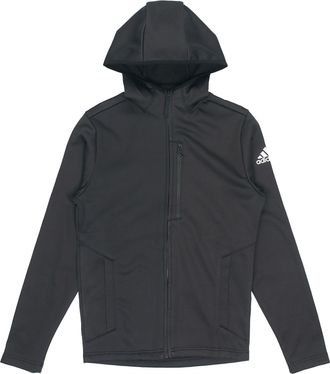 adidas Perfom Fl Jkt logo Printing Fleece Stay Warm Woven Sports Hooded Jacket Black GV3515