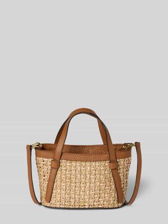 Abro Abro Handtasche mit Tragehenkeln und Schulterriemen Modell COSMO in Cognac, Gr&ouml;&szlig;e 1