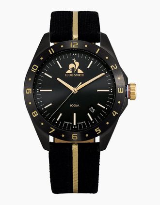 Le Coq Sportif Mens Quartz Date Textile Watch - Black/Multi - Size: ONE size