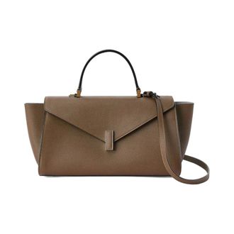 Valextra Iside Editor Top Handle Medium Bag - female - Valextra - Handbags - Brown - ONE SIZE - Bags