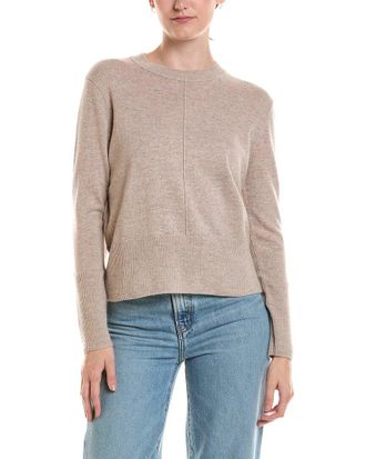 Fort&eacute; Cashmere Exposed Seam Crewneck Cashmere Sweater