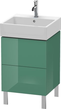 Duravit Duravit L-cube Mueble De Aseo Vertical 48,4 X 45,9 Cm, 2 Extra&iacute;bles, Para Vero Air 235050, Color: Jade Laca Alto Brillo - Lc677400303