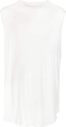 Julius curved-hem cotton tank top - men - Cotton - 1 - White