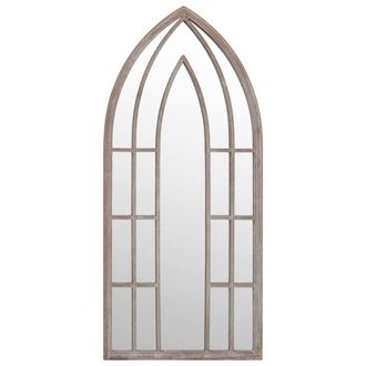 Berkfield Home Garden Mirror Sand 100x45 cm Iron for Outdoor Use in Beige