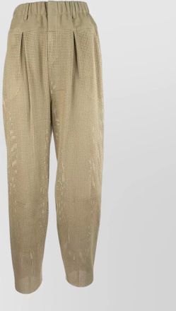 Fabiana Filippi pleated front trousers perforated design