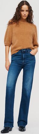 Mother The Kick It Mid Rise Straight Leg Jeans