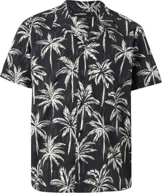 Karl Lagerfeld Hombre, Camisas, Negro, Talla: L