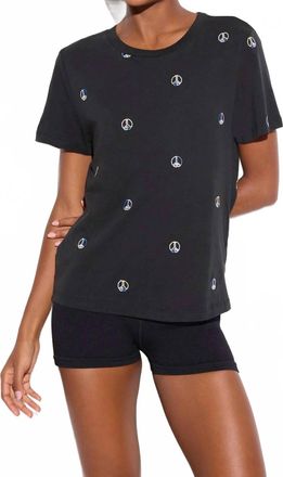 Spiritual Gangster Peace Emblem Fairfax Tee In Black