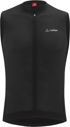 LOEFFLER Bike Sleeveless Jersey Full-Zip Vent Mid Velo Singlet f&uuml;r Herren | schwarz