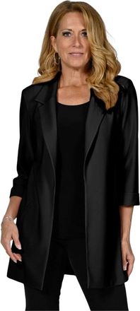 Frank Lyman Design Zwarte Jas met &frac34; Mouwen - Dames - Blazers - Zwart - M - Polyester - Jassen