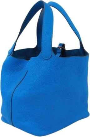 Herm&egrave;s Pre-owned Vintage Tote Bag - Dames - Vintage Shopper - Blauw - ONE Size - Leer - Vintage