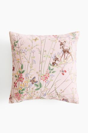 H&M Gemusterte Kissenh&uuml;lle aus Baumwolle - Rosa/Bambi