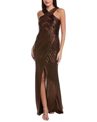 Tadashi Shoji Metallic Gown