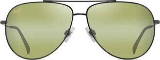 Maui Jim Sunglasses Hauoli Xl Ht674 17 A Black/Green Unisex Polarized