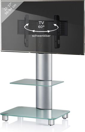 ebuy24 Ebuy24 - Soporte Vcm Tv Con Suelo Intermedio 22-40 Pulgadas Vesa M&aacute;x. 600x400 A 30 Kg Soporte Fernseh De Aluminio Soporte Para Suelo Tv Con Ruedas Dim