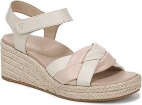 Vionic Saratoga Wedge Espadrille Sandal in Cream/Cameo Rose at Nordstrom Rack, Size 8.5