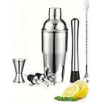 OEM Set De C&oacute;ctel (6 Piezas), Accesorios De Acero Inoxidable, 750 Ml, Vaso Para Batidos, Kit De C&oacute;ctel, Kit Para Preparar C&oacute;cteles En Casa - Crezuo