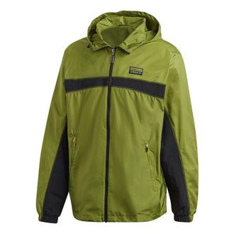 adidas originals RYV PKT WB hooded Athleisure Casual Sports Windbreaker Jacket Olive Green GJ6741