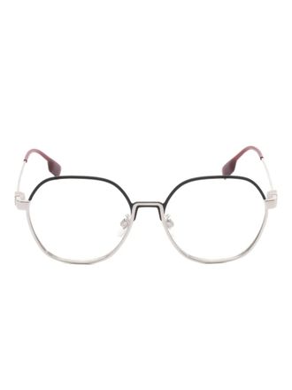 Burberry 2010 zonnebril met rond montuur - Zilver