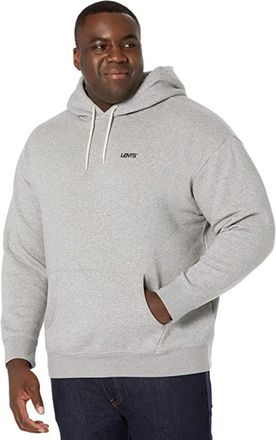 Levi's Hoodie Men Big Mid Tone Gray Heather Long Sleeve Cozy Pullover JZZ400