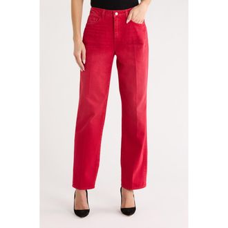 L'agence Jones High Waist Stovepipe Straight Leg Jeans in Carmine at Nordstrom Rack, Size 25